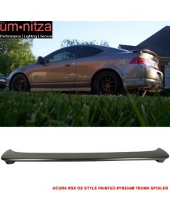 Fits 02-06 RSX DC5 OE Style Trunk Spoiler Painted #YR534M Desert Silver Metallic