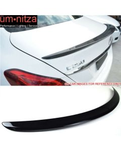 Fits 15-21 Benz W205 C Class AMG Style Trunk Spoiler Painted #197 Obsidian Black