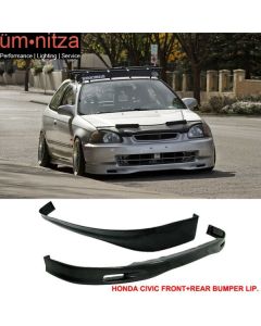 Fits 96-98 Honda Civic 3Dr Spoon Front + Rear Bumper Lip