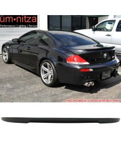 Fits 04-08 Fit BMW E63 6 Series 2DR Coupe V Style Trunk Spoiler Unpainted - ABS