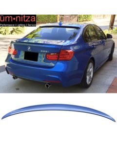 Fits 12-18 F30 Sedan Performance Trunk Spoiler Paint #B45 Estoril Blue Metallic