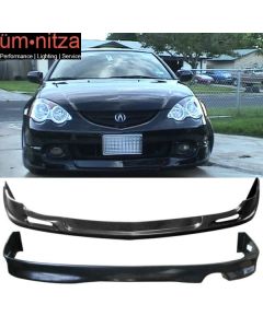 Fits 02-04 Acura RSX Coupe Lip Front +Rear Bumper Lip Spoiler PU