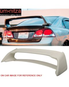 Fits 06-11 Honda Civic Sedan Mugen Painted Trunk Spoiler Championship White #NH0