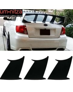 Fits 08-14 WRX 08-11 Impreza STI Trunk Spoiler Wing Stabilizer 3PC - ABS