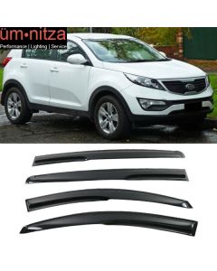 Fits 11-16 Kia Sportage Mugen Style Window Visors Rain Guard Acrylic 4Pc Set