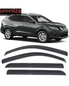 Fits 14-20 Nissan Rogue SV & SL 4PCS Window Visors Sun Rain Wind Shield Acrylic