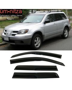 Fits 03-06 Mitsubishi Outlander 1st Gen Mugen Style Acrylic 4PCS Window Visors