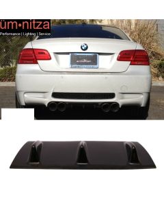 Fits 08-13 3 Series M3 E90 E92 E93 Rear Bumper Lip Diffuser 3 Fin Gloss Black