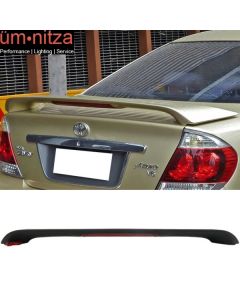 Fits 02-06 Toyota Camry OE Factory Style Matte Black LED Rear Trunk Wing Spoiler