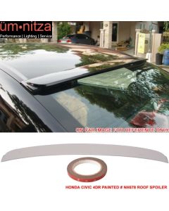 Fits 06-15 Honda Civic 4Dr Sedan Roof Spoiler ABS Painted Taffeta White # NH578