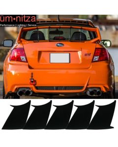 Fits 08-14 Subaru WRX 08-11 Impreza STI 5PCS Trunk Spoiler Wing Stabilizer ABS