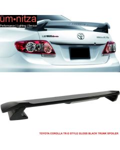 Fits 09-13 Toyota Corolla Sportivo Trunk Spoiler Wing Gloss Black ABS