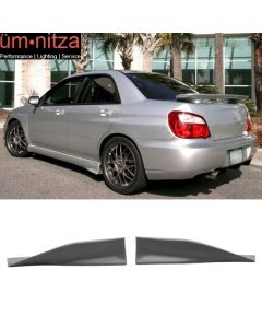 Fits 02-07 Subaru Impreza WRX Rear Side Skirt Strake Guard Spats 2PC