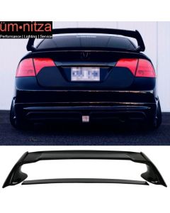 Fits 06-11 Honda Civic 4DR Sedan Mugen Style Trunk Spoiler Wing Gloss Black ABS