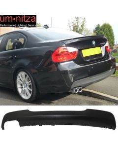 Fits 06-11 BMW E90 3-Series Sedan M-Tech Msport Rear Bumper Lip Diffuser - PP