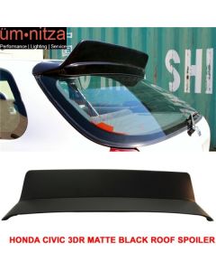 Fits 96-00 Civic 3DR Hatchback BYS Duckbill Matte Black ABS Roof Spoiler ABS