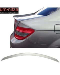 Fits 08-14 C Class W204 Sedan AMG Trunk Spoiler Painted #744 775 Silver Metallic