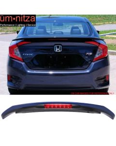 16-21 Civic Sedan RS SI Style Trunk Spoiler #B593M Painted Aegean Blue Metallic