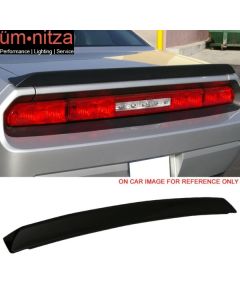 Fits 08-23 Dodge Challenger SRT Style Rear Trunk Spoiler ABS Painted #PX8 Black