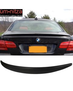 Fits 07-13 Fit BMW 3 Series E92 Performance Trunk Spoiler - Matte Carbon Fiber CF