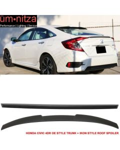 Fits 16-18 Civic 10th Gen Sedan OE Trunk Spoiler  Roof Spoiler ABS