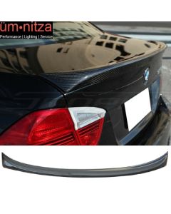 Fits 06-11 Fit BMW E90 3-Series Sedan 4Dr Mtec-Type Trunk Spoiler - Carbon Fiber CF