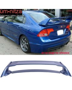 Fits 06-11 Civic Sedan Mugen Trunk Spoiler Painted Atomic Blue Metallic #B537M