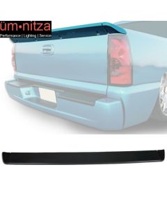 Fits 07-14 Chevy Silverado SS Black PU Trunk Tail Gate Spoiler Wing Lip 3Pc Set