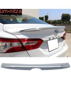 Fits 18-23 Toyota Camry MD Style Rear Trunk Spoiler Wing Unpainted W/Chrome Trim