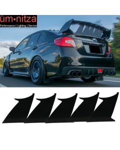 5PC Fits 15-21 Subaru WRX STI ABS Trunk Spoiler Wing Stabilizer Support Add On