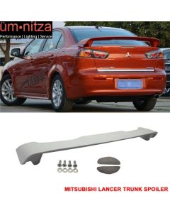 Fits 08-15 Mitsubishi Lancer ABS OE Factory Style Rear Spoiler Wing Unpainted