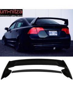 Fits 06-11 Civic Mugen Style Trunk Spoiler Painted Nighthawk Black Pearl # B92P