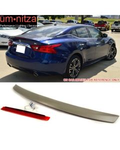 Fits 16-23 Maxima 8th A36 Sedan OE Factory Unpainted Trunk Spoiler & LED Brake