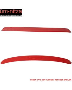 Fits 96-00 Civic 4Dr Sedan Roof Spoiler Wing ABS Painted Roma Red # R97