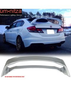 Fits 12-15 Honda Civic 9th 4DR Mugen Style Rear Trunk Spoiler Wing NH700M Silver