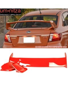 Fits 08-14 Subaru WRX 08-11 Impreza STI Painted Lightning Red #C7PTrunk Spoiler