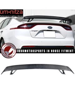 Fits 18-21 Kia Stinger Rear Trunk Spoiler Wing Decklid Real Carbon Fiber - CF