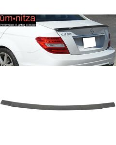 Fits 08-14 Benz W204 C Class Sedan 4Dr V Style Trunk Spoiler Matte Carbon Fiber