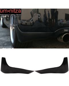 Fits 09-19 Nissan 370Z 2PCS Rear Bumper Lip Splitter Side Aprons Unpainted PU