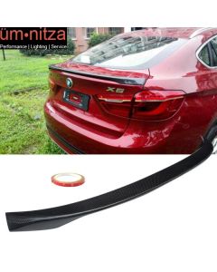 Fits 15-19 BMW X6 F16 Carbon Fiber Rear Trunk Lid Spoiler Wing Performance Style