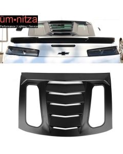 Fits 16-23 Chevy Camaro V2 Rear Window Louver Sun Shade Cover Vent Matte Black