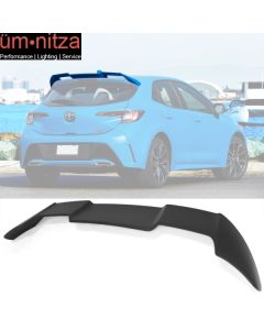 Fits 19-23 Toyota Corolla 4DR Hatchback Roof Spoiler Unpainted Black - ABS