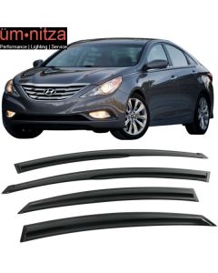 Fits 11-14 Hyundai Sonata Mugen Style Acrylic Window Visors 4Pc Set