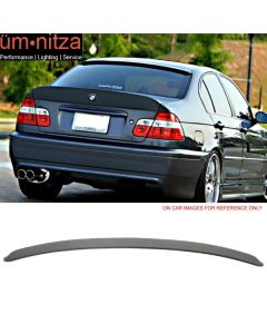 Fits 99-05 BMW E46 3 Series 4-Door A Style Rear Roof Spoiler ABS Matte Black