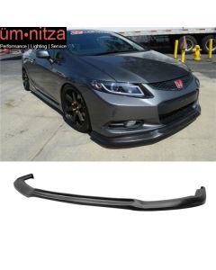 Fits 12-13 Honda Civic 2-Door Coupe Unpainted Black Front Bumper Lip Spoiler PU