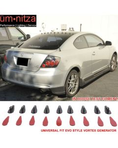 10PC Fit Acura V Style Generator PP EVO-Style Roof Shark Fins Spoiler Wing Kit