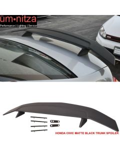 Fits 13-15 Honda Civic 4Dr Sedan Matte Black Trunk Spoiler (ABS)