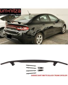 Fits 13-16 Dodge Dart Rear Trunk Spoiler 2 Post 52" Deck Lid Wing Matte Black