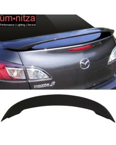 Fits 10-13 Mazda 3 Mazda3 Sedan OE Factory Style Trunk Spoiler Matte Black ABS