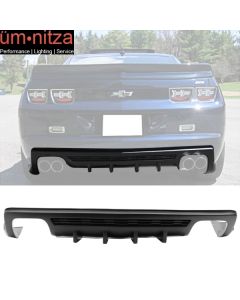 Fit 10-13 Camaro ZL1 Only Rear Bumper Lip Diffuser Ikon Style Shark Fins PP